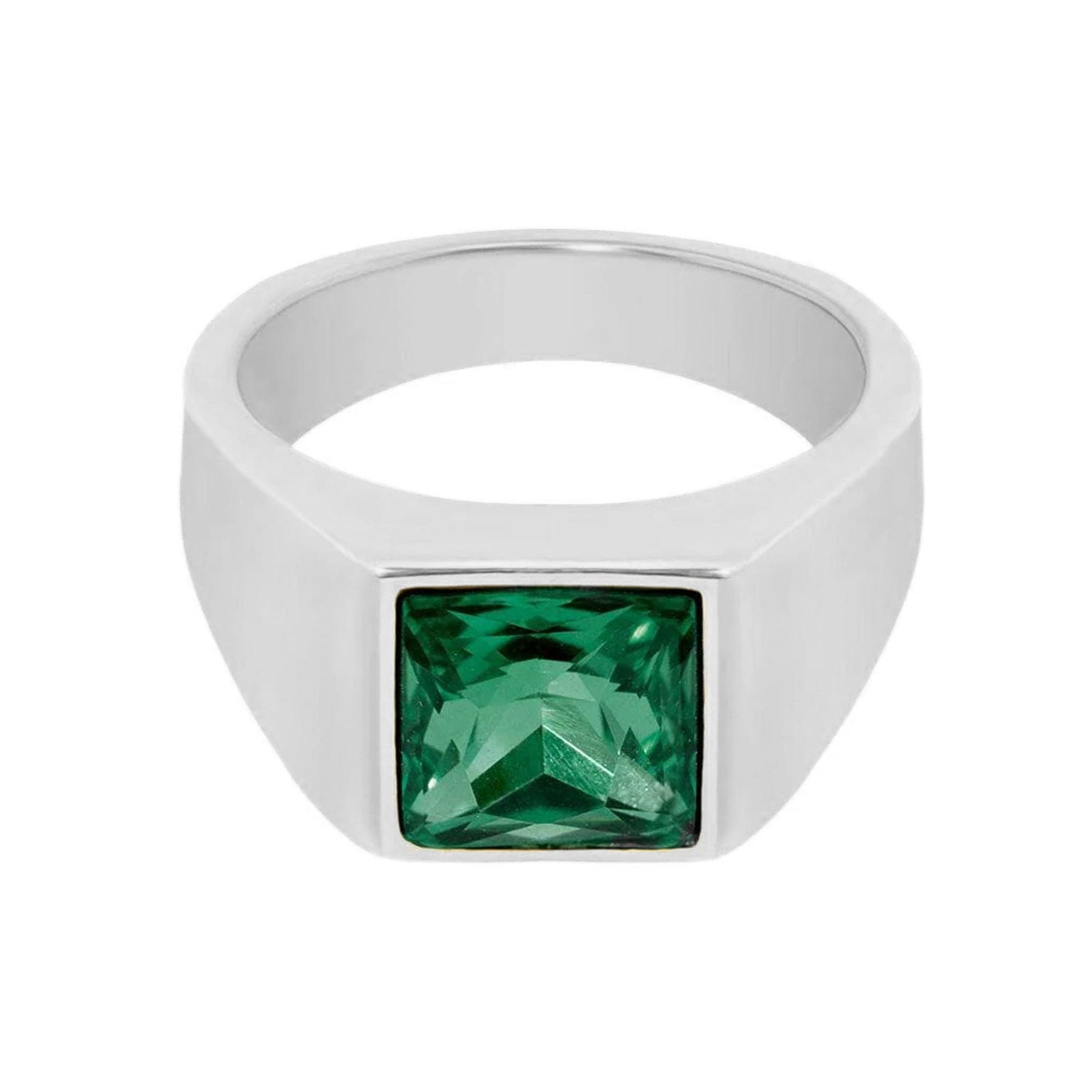 Bohomoon Stainless Steel Emerald Ring