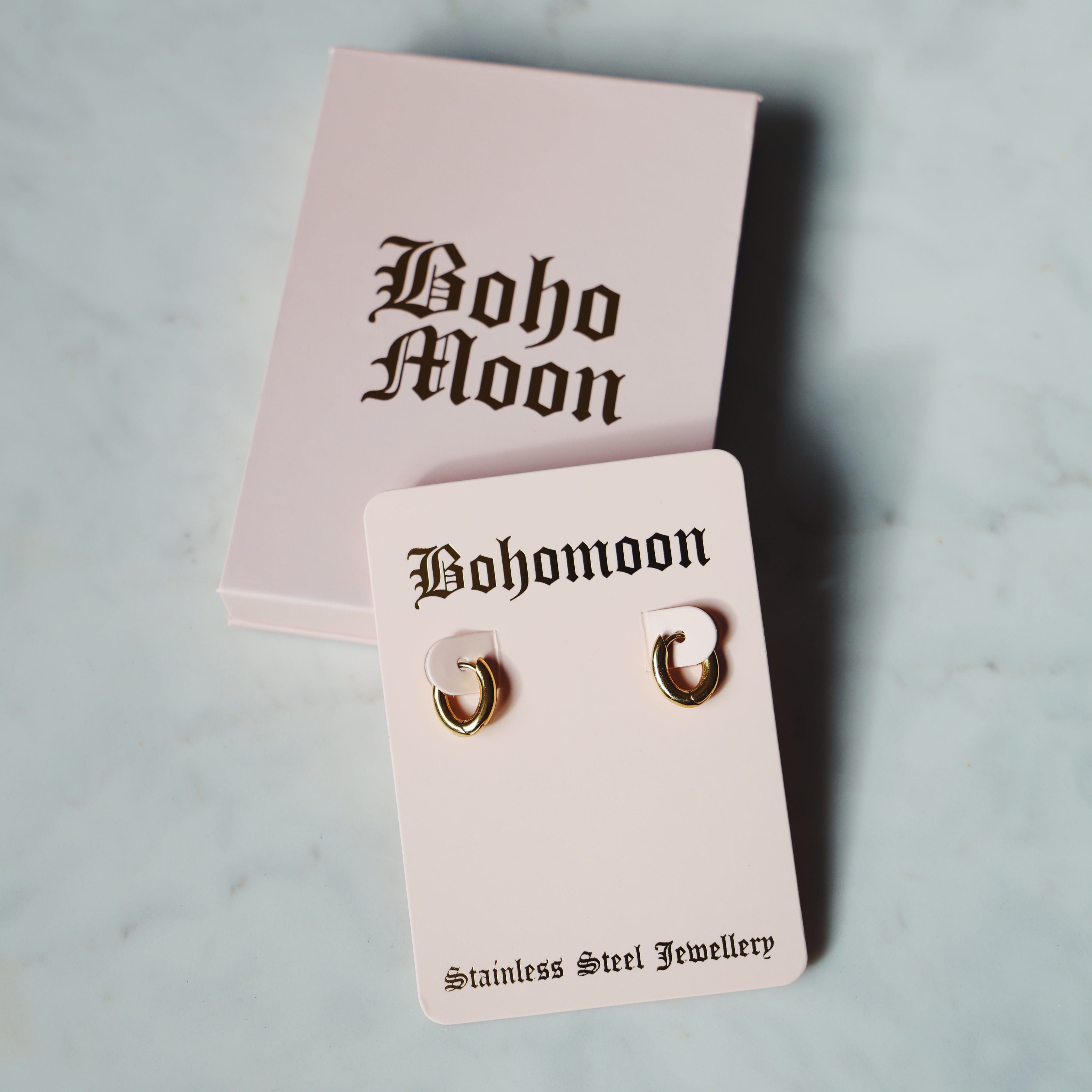 Bohomoon Stainless Steel Empire Hoop Earrings