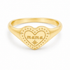 Bohomoon Stainless Steel Engraved Heart Mama Ring