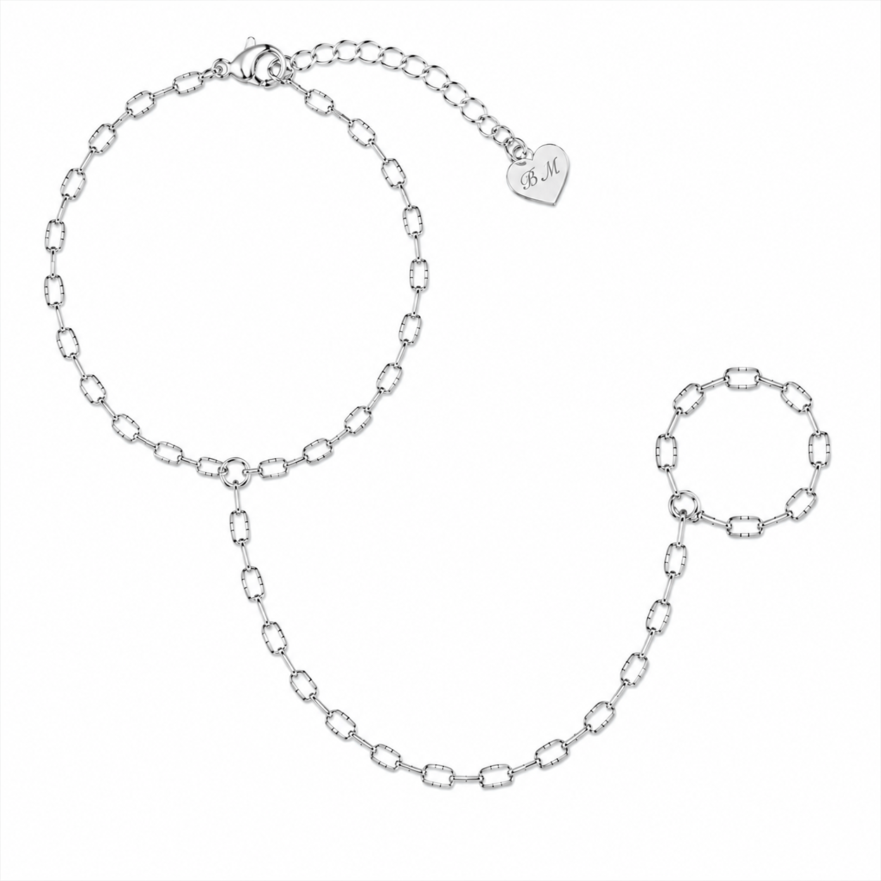 Bohomoon Stainless Steel Enzo Hand Chain Bracelet