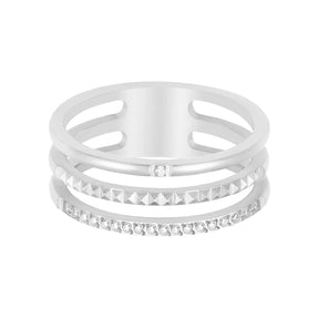 BohoMoon Stainless Steel Eternity Ring Silver / US 6 / UK L / EUR 51 (small)