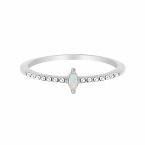 BohoMoon Stainless Steel Eve Opal Ring Silver / US 6 / UK L / EUR 51 (small)