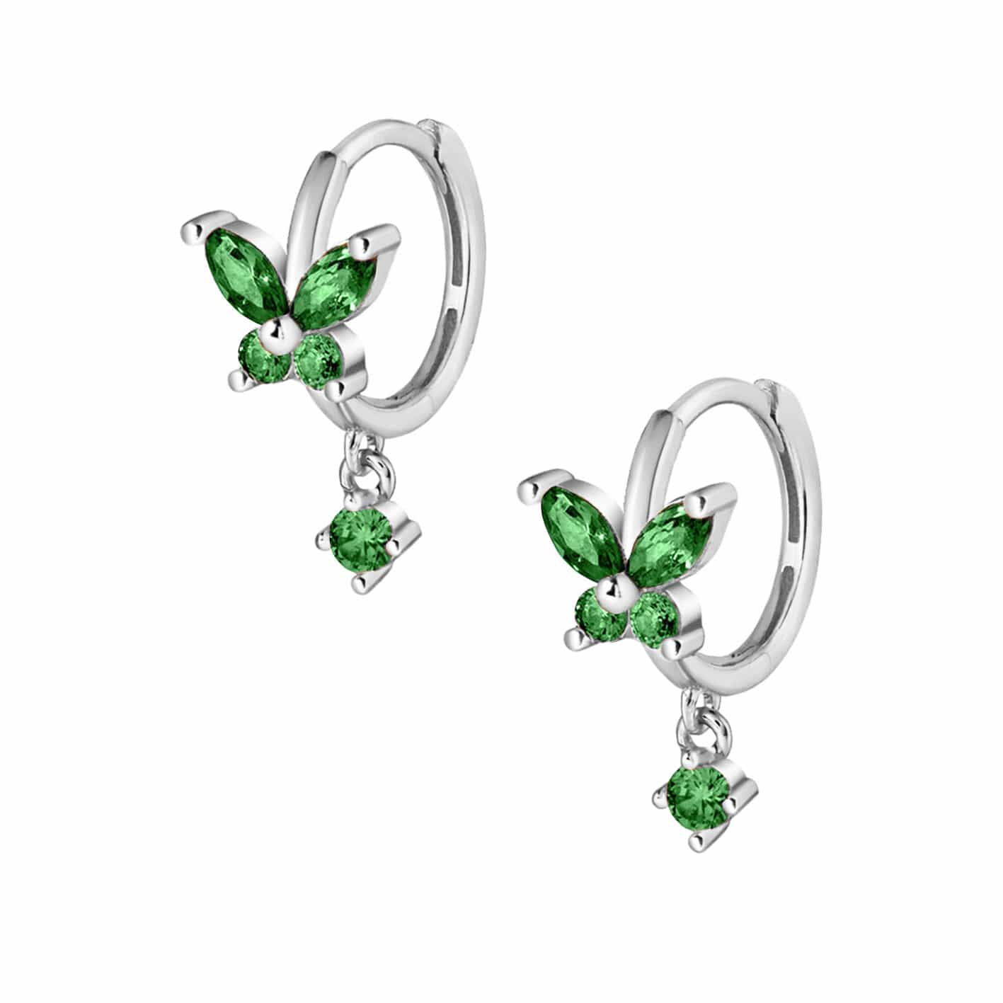 Bohomoon Stainless Steel Evelyn Butterfly Hoop Earrings