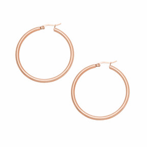 BohoMoon Stainless Steel Exude Hoop Earrings Rose Gold / Small