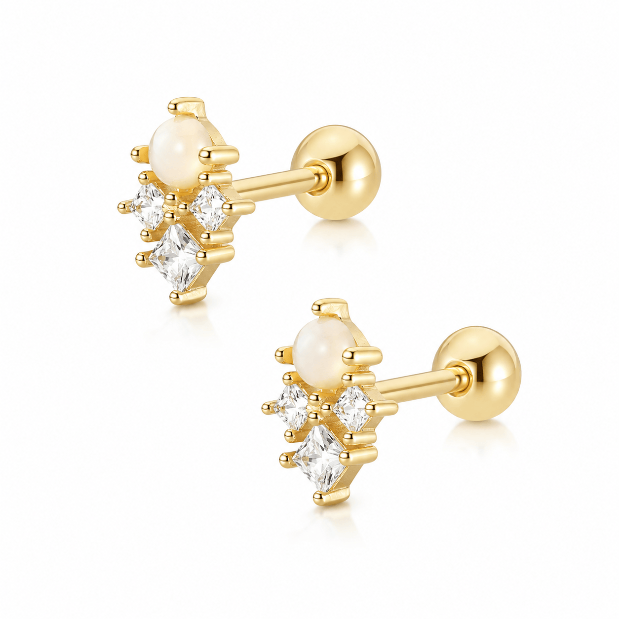 Bohomoon Stainless Steel Fae Pearl Stud Earrings
