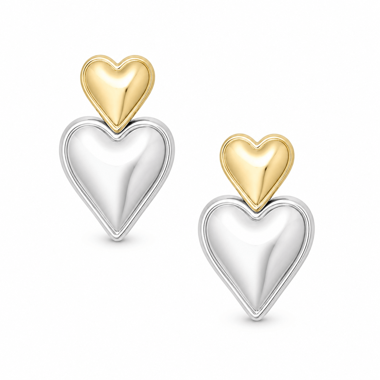 Bohomoon Stainless Steel Fairytale Heart Stud Earrings