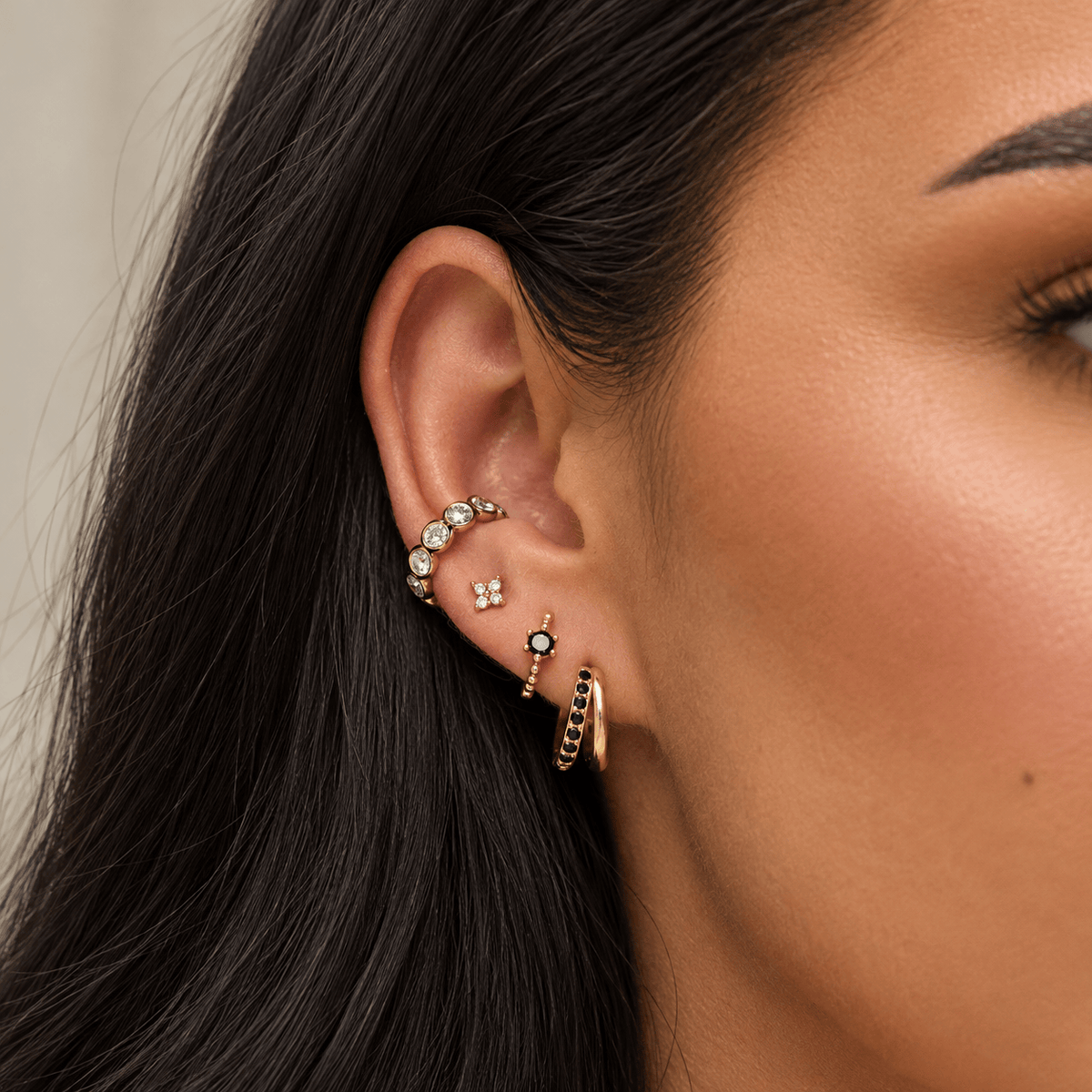 Bohomoon Stainless Steel Farrah Hoop Earrings