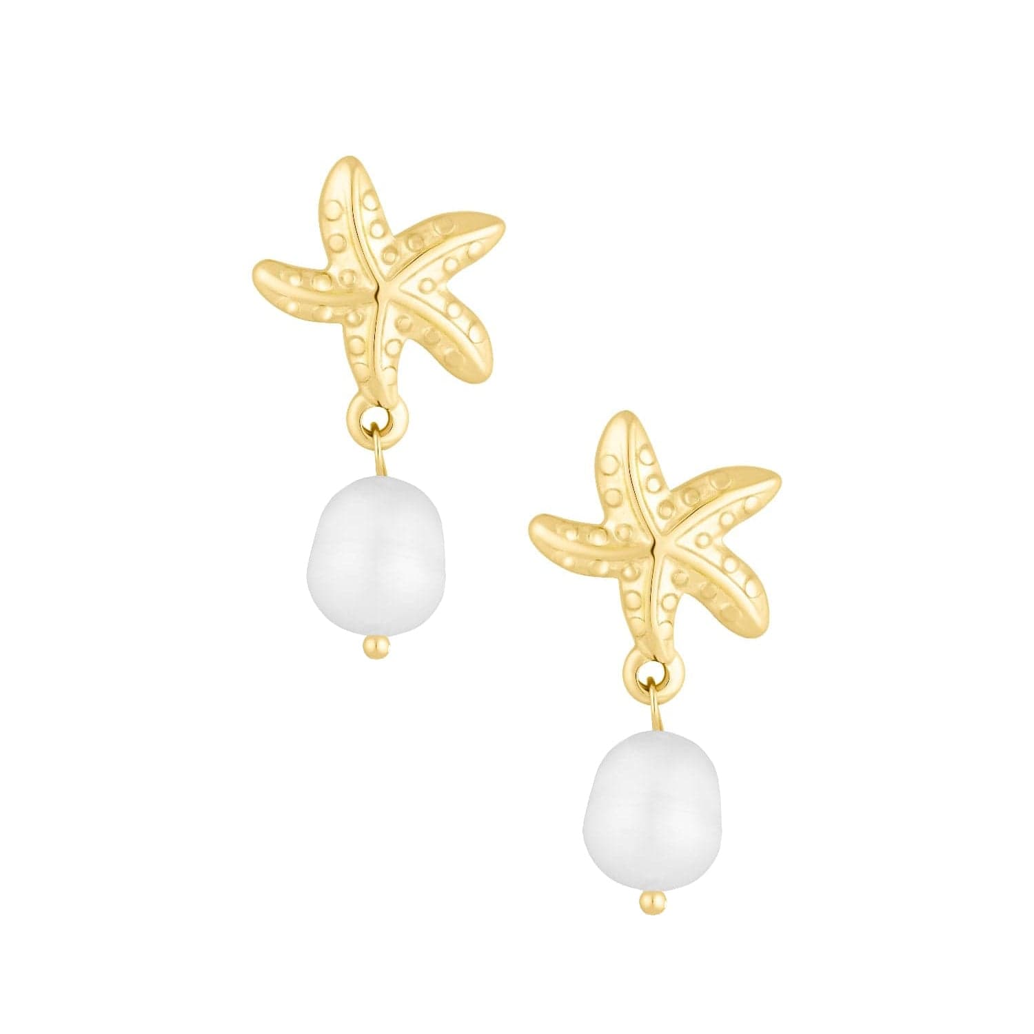 Bohomoon Stainless Steel Farrah Pearl Stud Earrings
