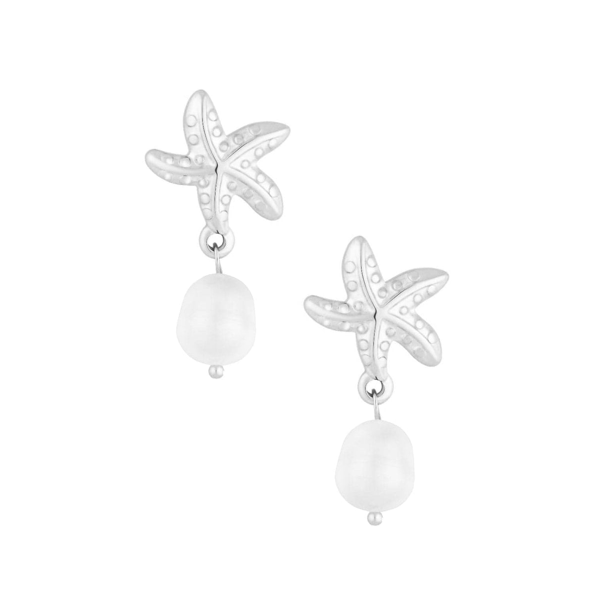 Bohomoon Stainless Steel Farrah Pearl Stud Earrings