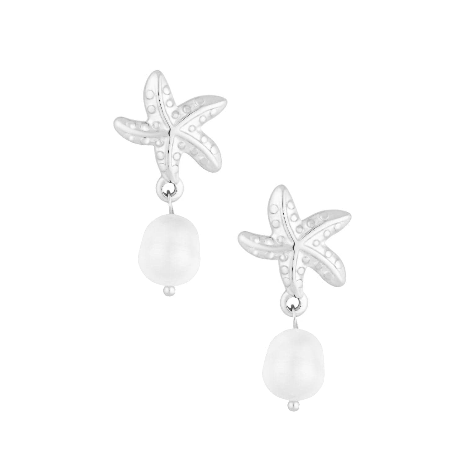 Bohomoon Stainless Steel Farrah Pearl Stud Earrings