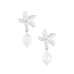 Bohomoon Stainless Steel Farrah Pearl Stud Earrings