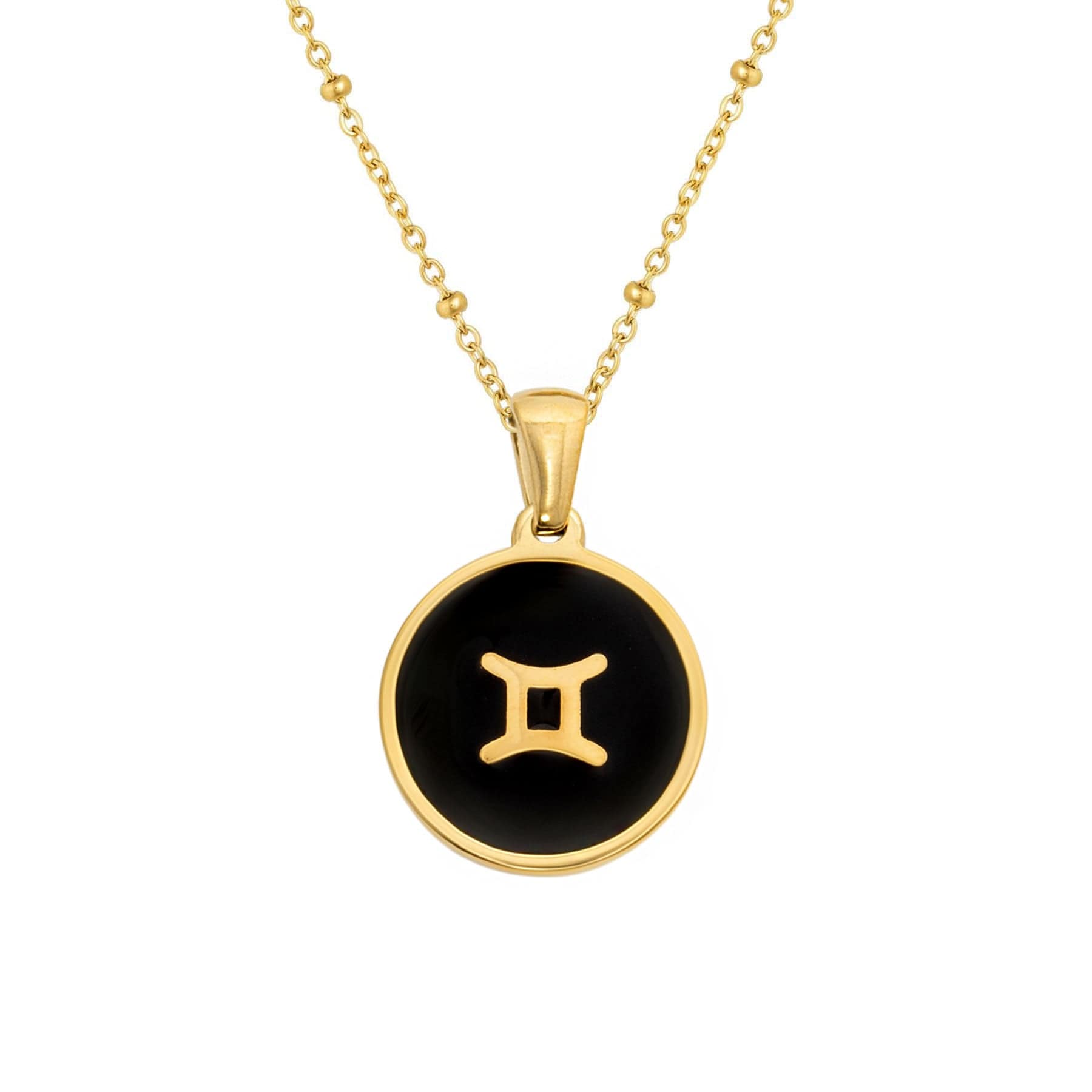 BohoMoon Stainless Steel Farrah Zodiac Necklace Gold / Gemini