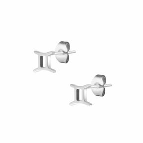 BohoMoon Stainless Steel Fate Zodiac Stud Earrings Silver / Gemini