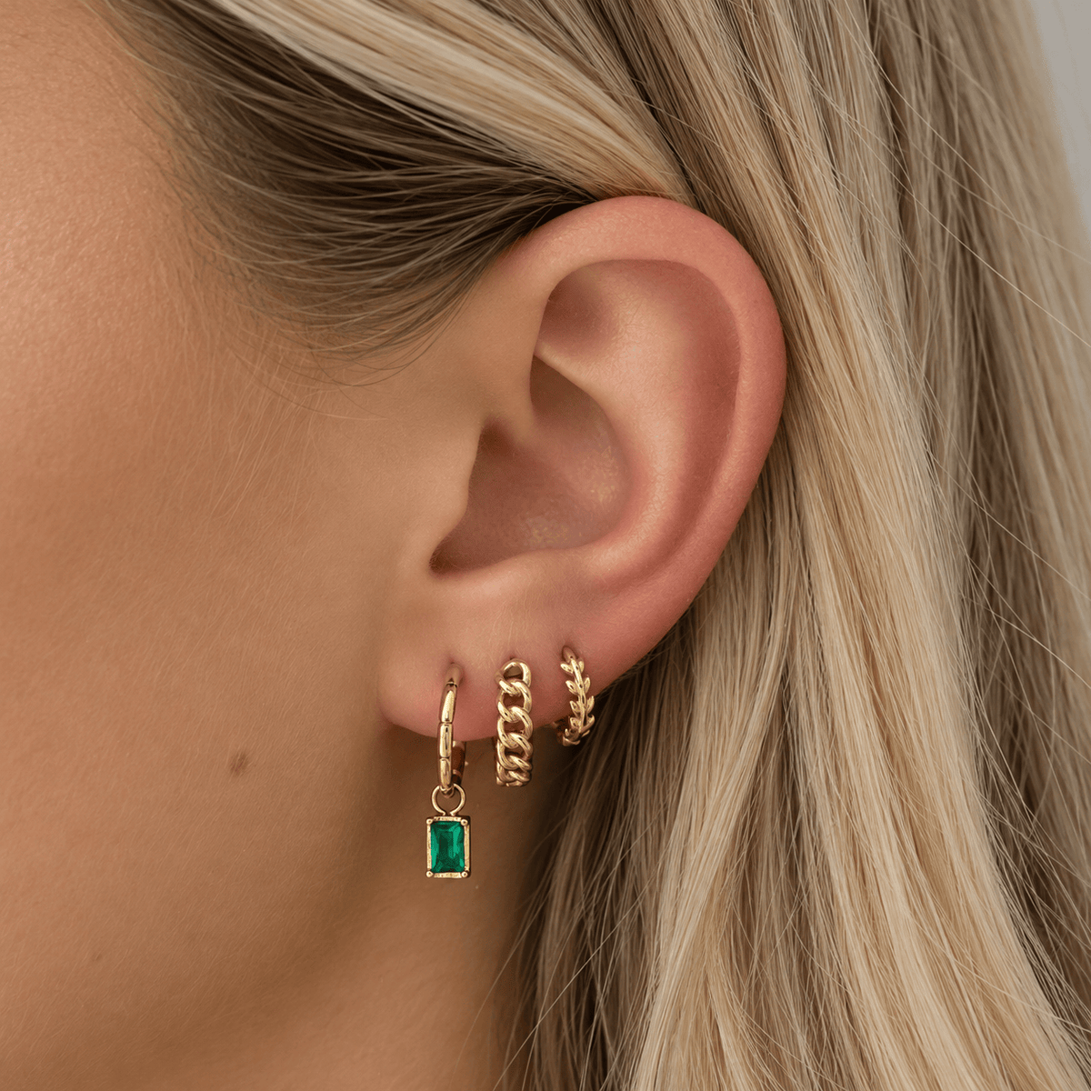 Bohomoon Stainless Steel Fawn Hoop Earrings