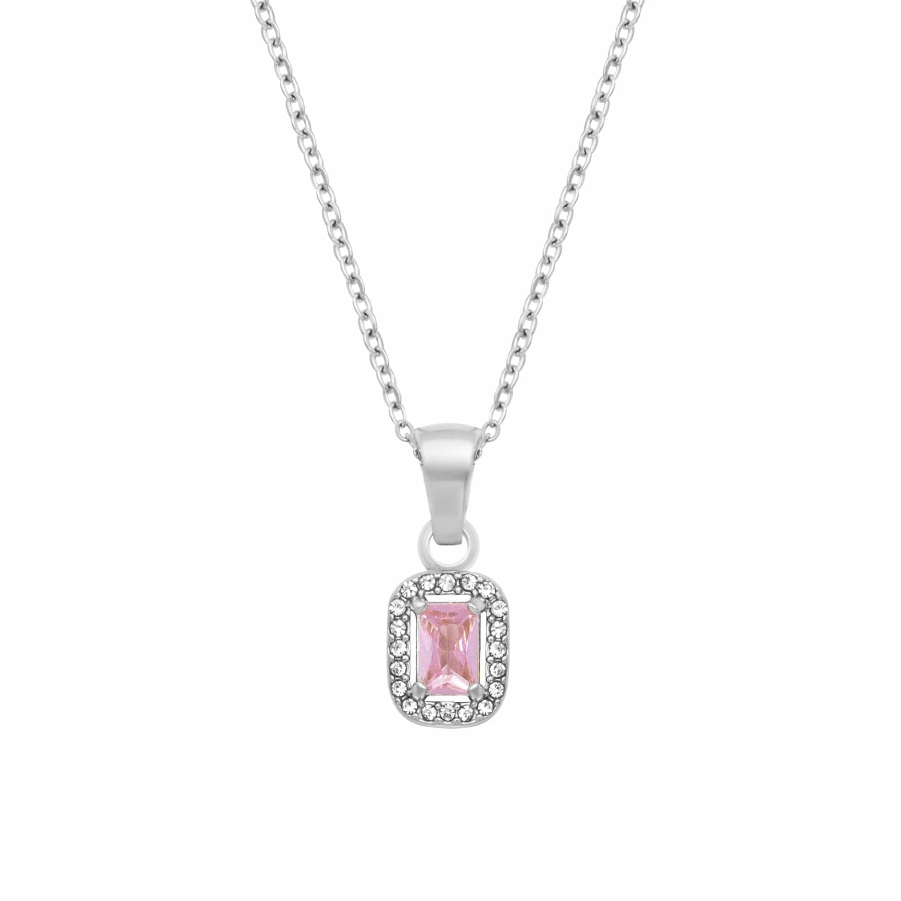 BohoMoon Stainless Steel Fearless Necklace Silver / Pink