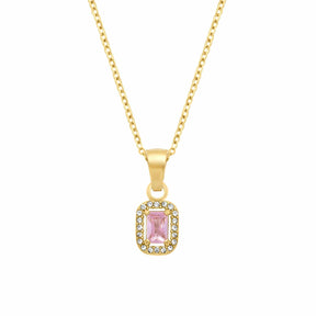 BohoMoon Stainless Steel Fearless Necklace Gold / Pink