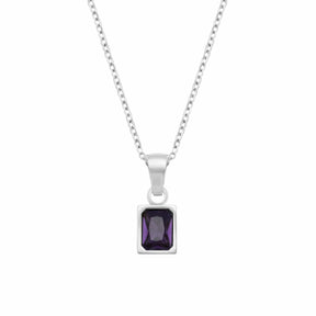 BohoMoon Stainless Steel Phoenix Necklace Silver / Purple
