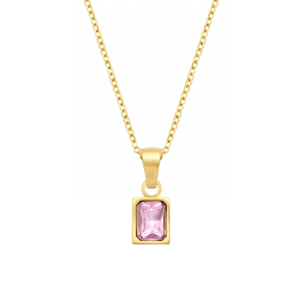BohoMoon Stainless Steel Phoenix Necklace Gold / Pink