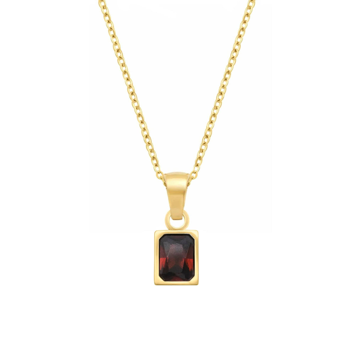 BohoMoon Stainless Steel Phoenix Necklace Gold / Red