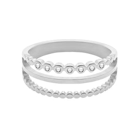 BohoMoon Stainless Steel Ferne Ring Silver / US 4 / UK H / EUR 46 / (xxsmall)