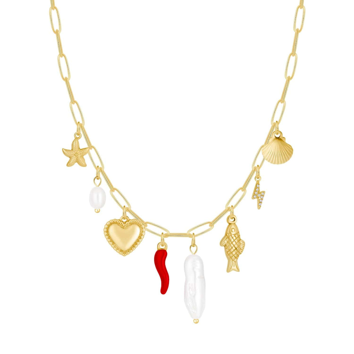 Bohomoon Stainless Steel Fiery Charm Necklace