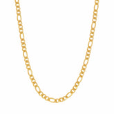BohoMoon Stainless Steel Figaro Chain Necklace Gold / 18"