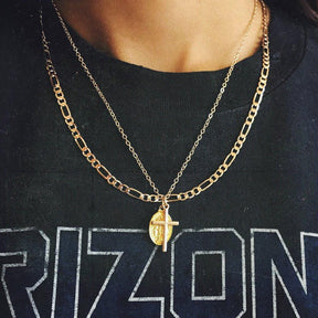 BohoMoon Stainless Steel Figaro Chain Necklace