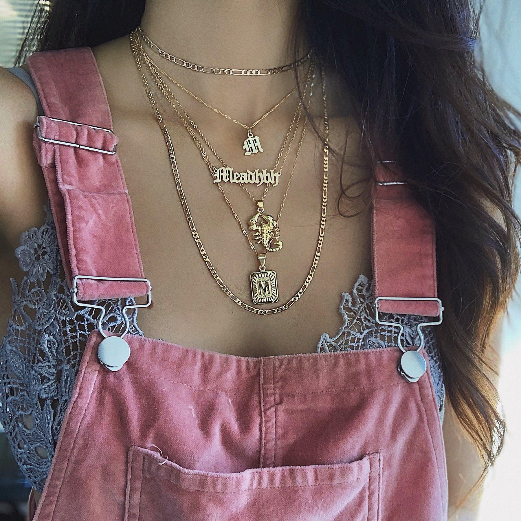 BohoMoon Stainless Steel Figaro Chain Necklace
