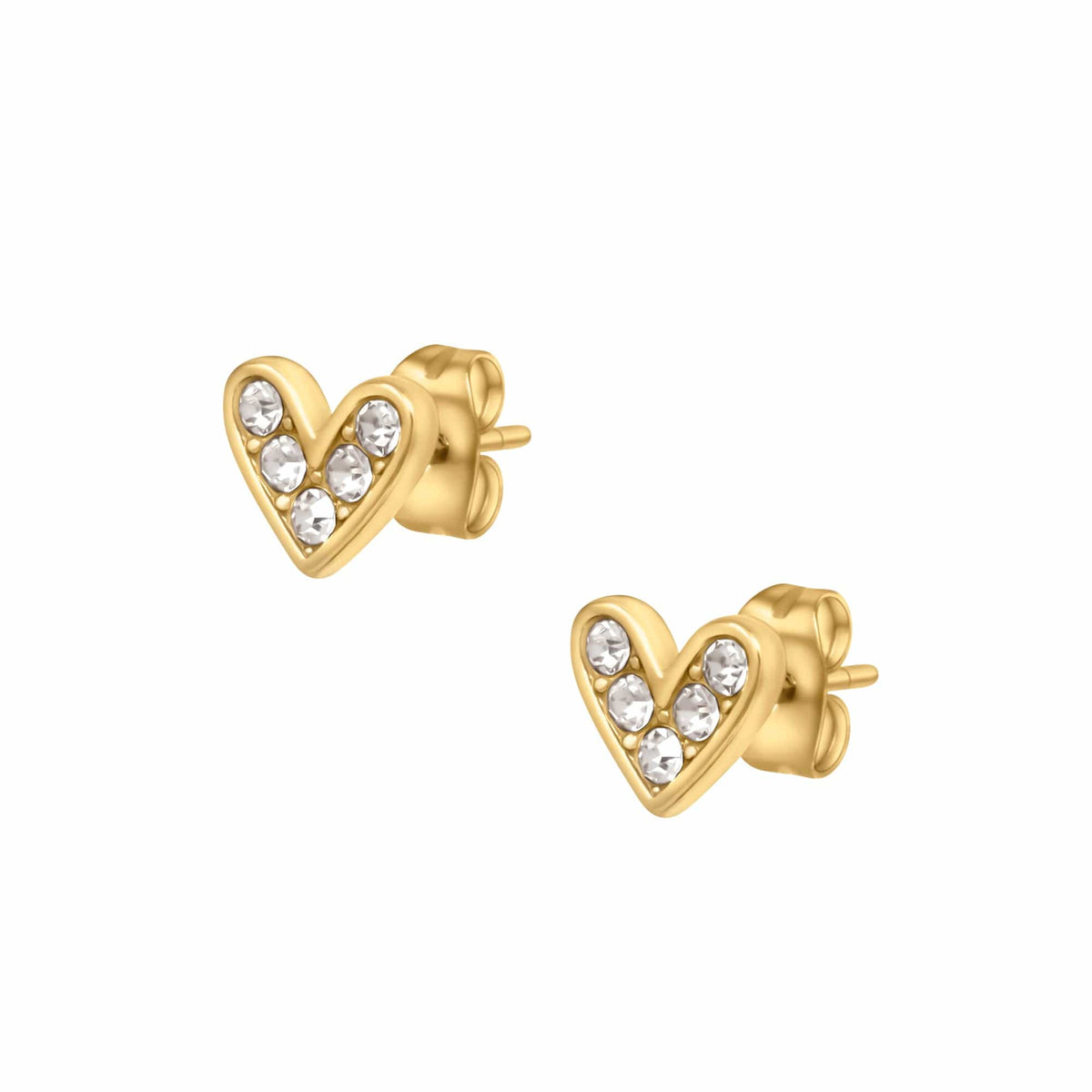 BohoMoon Stainless Steel First Love Stud Earrings Gold
