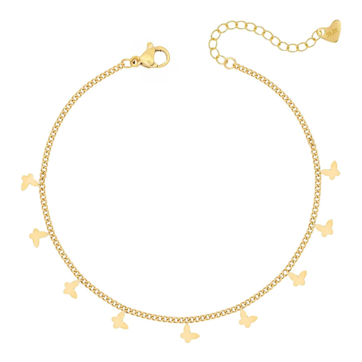 Bohomoon Stainless Steel Float Butterfly Anklet