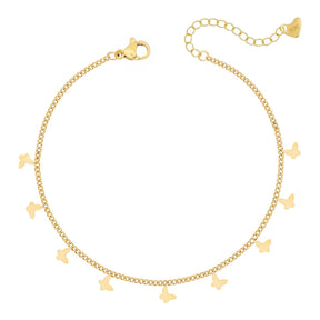 Bohomoon Stainless Steel Float Butterfly Anklet