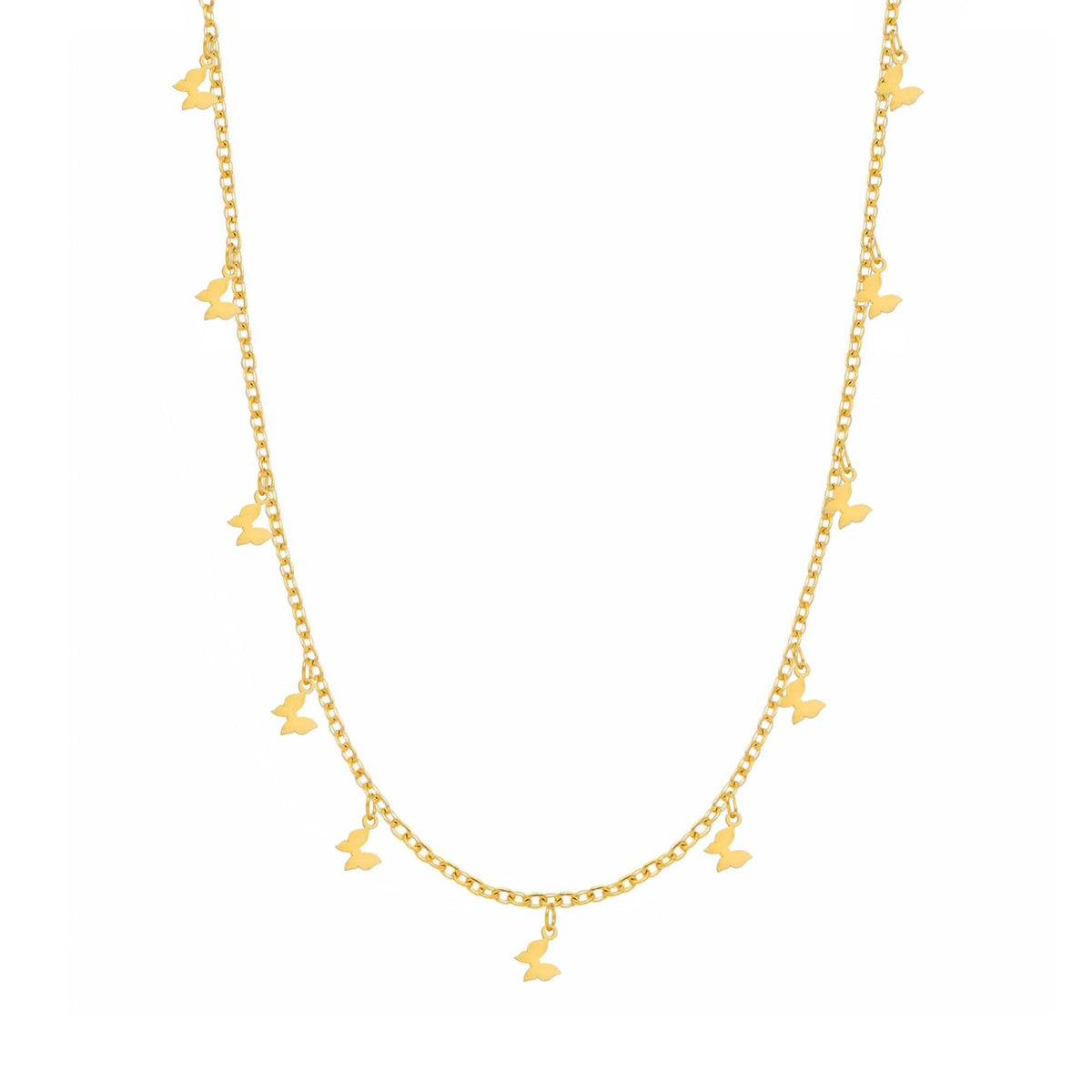 BohoMoon Stainless Steel Float Butterfly Choker Necklace Gold