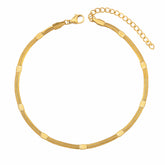 BohoMoon Stainless Steel Flora Anklet Gold