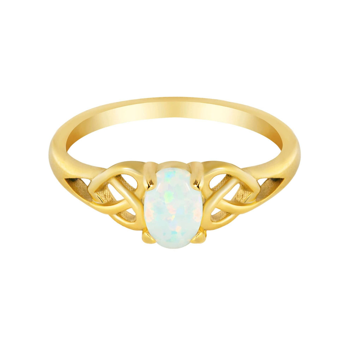 BohoMoon Stainless Steel Forest Opal Ring Gold / US 6 / UK L / EUR 51 (small)