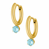 Bohomoon Stainless Steel Forever Birthstone Hoop Earrings