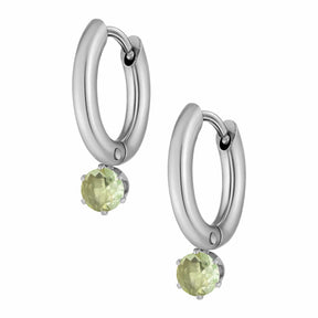Bohomoon Stainless Steel Forever Birthstone Hoop Earrings