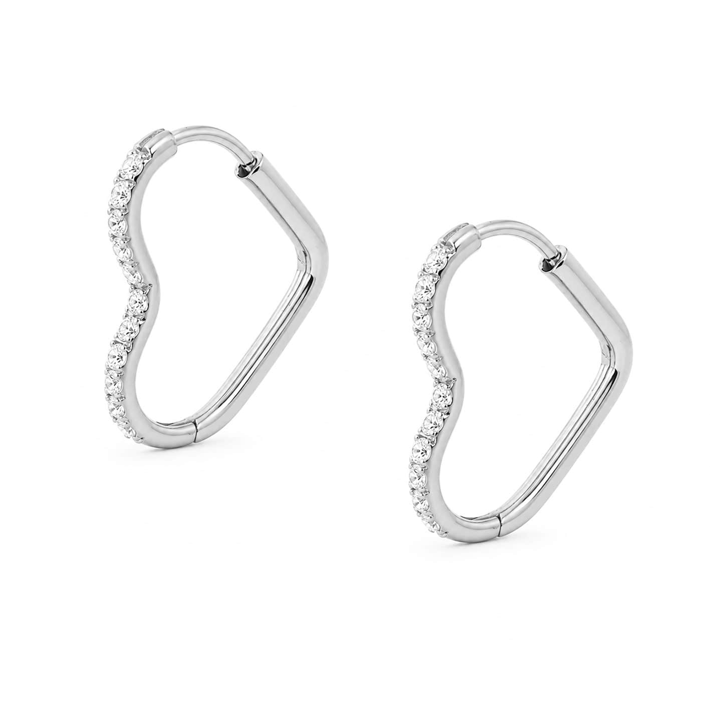 Bohomoon Stainless Steel Freya Heart Hoop Earrings