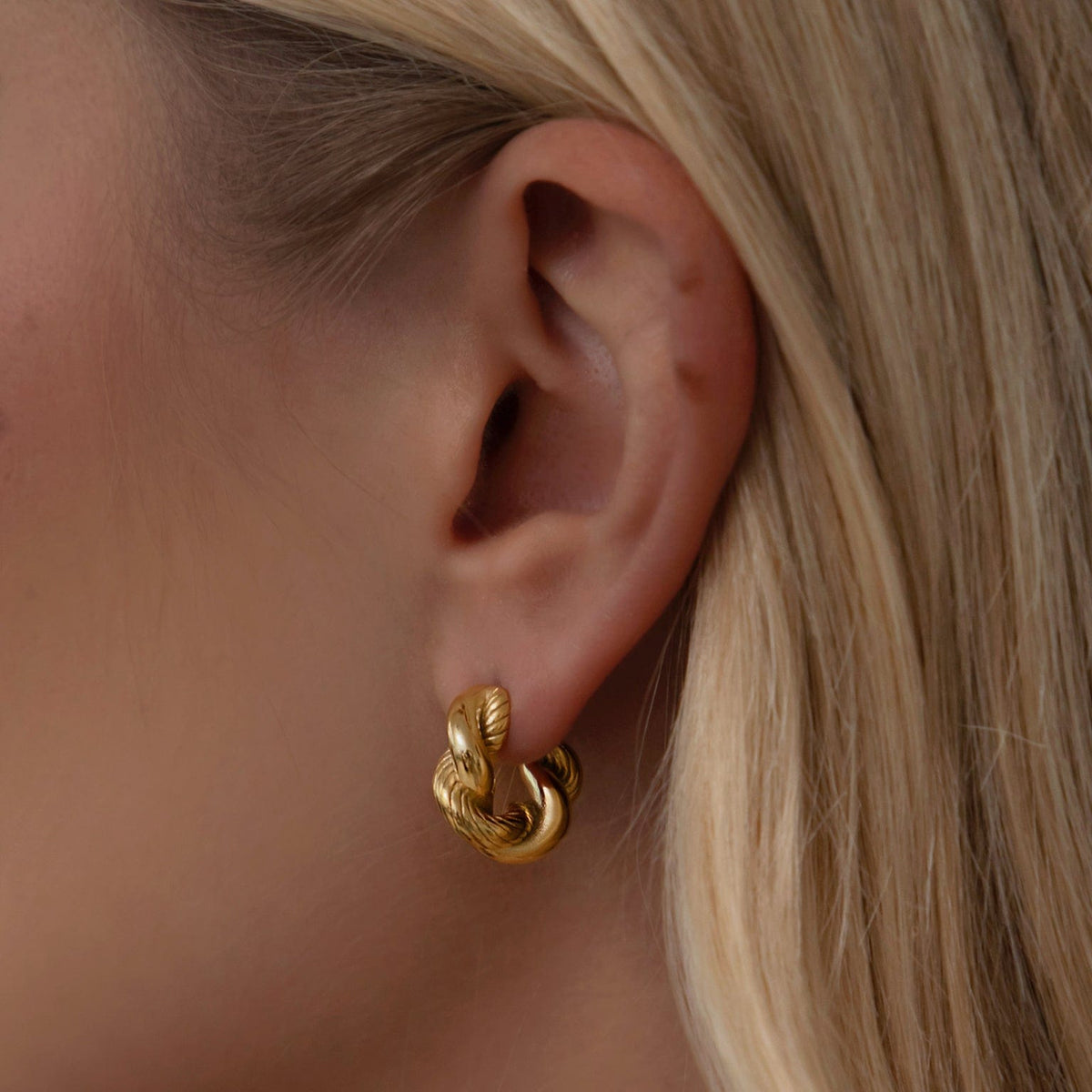BOHOMOON Stainless Steel Freya Hoop Earrings Gold