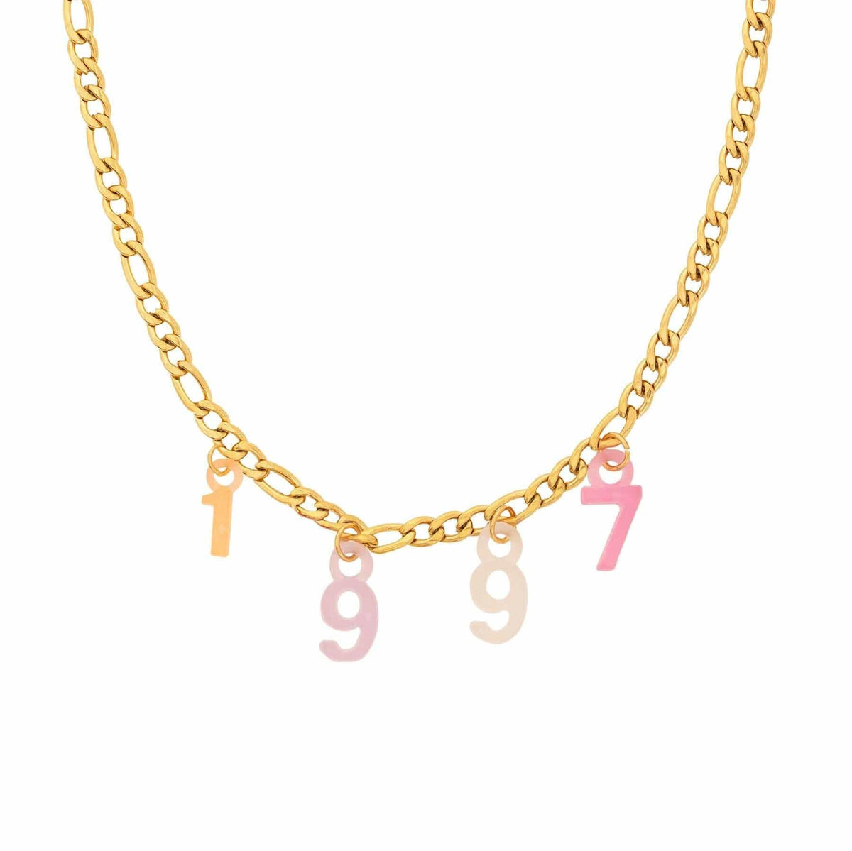 BohoMoon Stainless Steel Frosted Custom Year Choker Gold