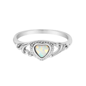 BohoMoon Stainless Steel Adeline Opal Ring Silver / US 6 / UK L / EUR 51 (small)