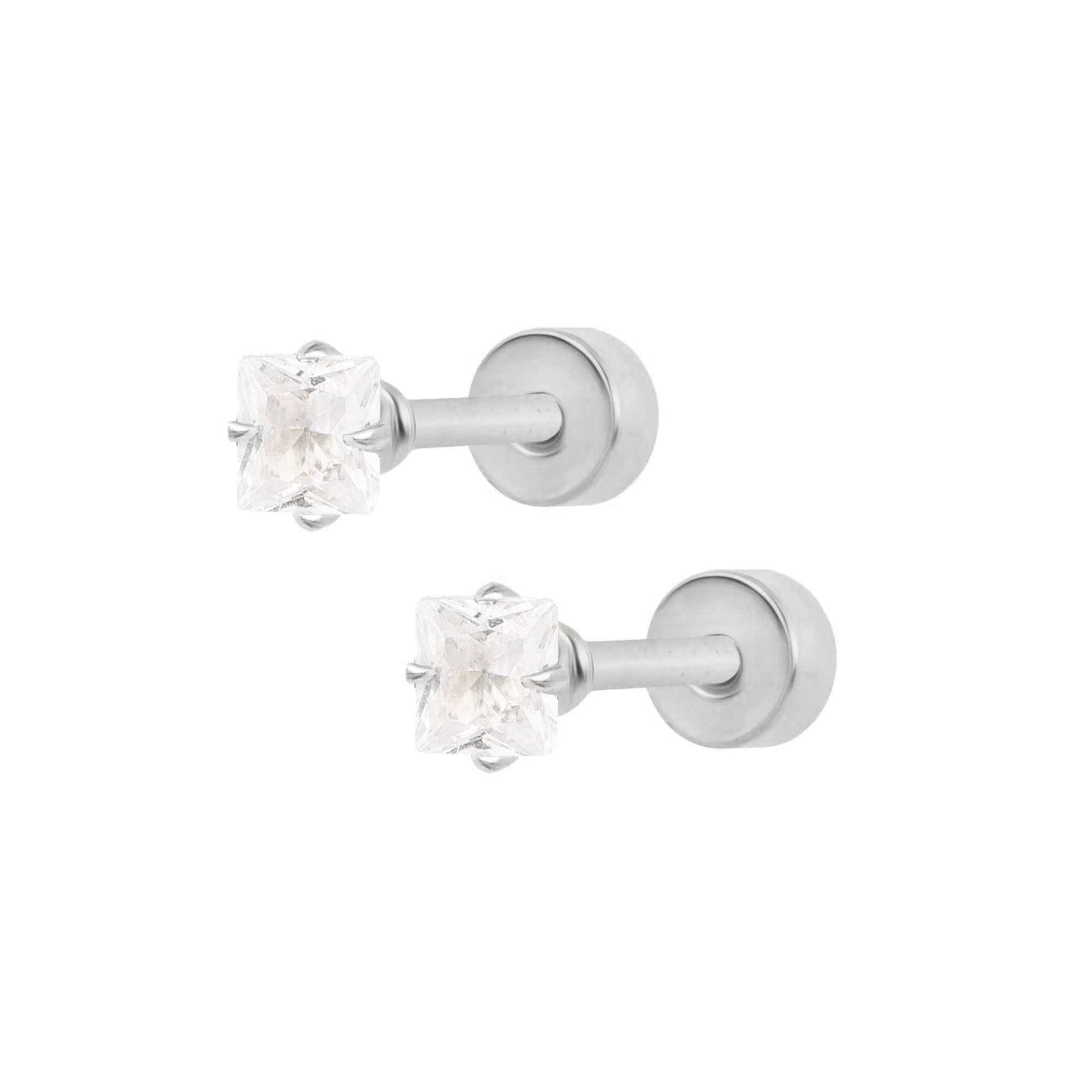 BohoMoon Stainless Steel Gabrielle Stud Earrings Silver