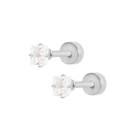 BohoMoon Stainless Steel Gabrielle Stud Earrings Silver