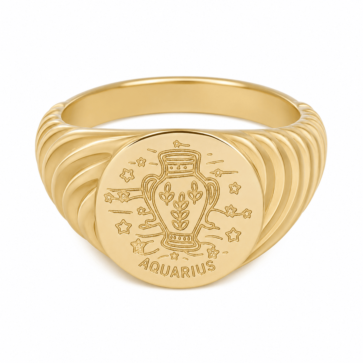 Galaxy Zodiac Signet Ring