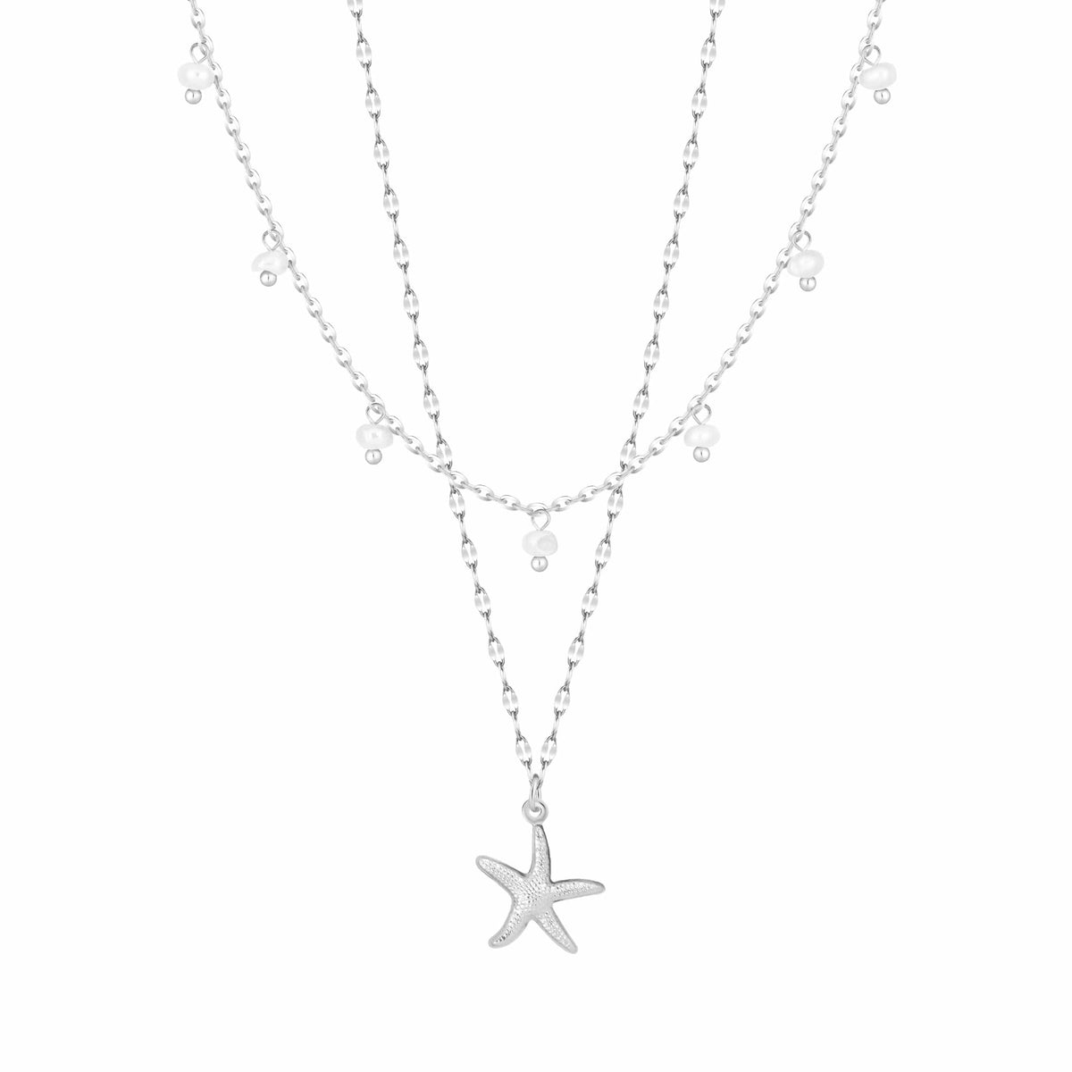 Bohomoon Stainless Steel Garcelle Pearl Layered Necklace