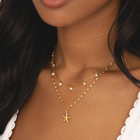 Bohomoon Stainless Steel Garcelle Pearl Layered Necklace