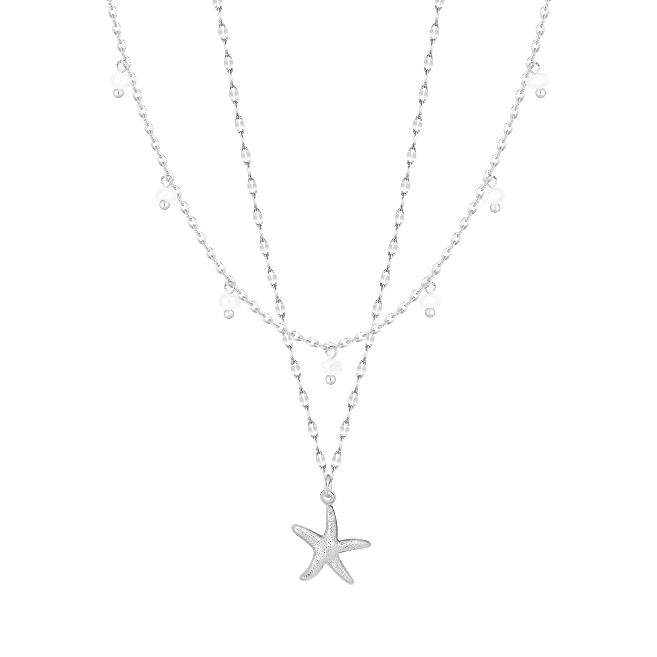 Bohomoon Stainless Steel Garcelle Pearl Layered Necklace