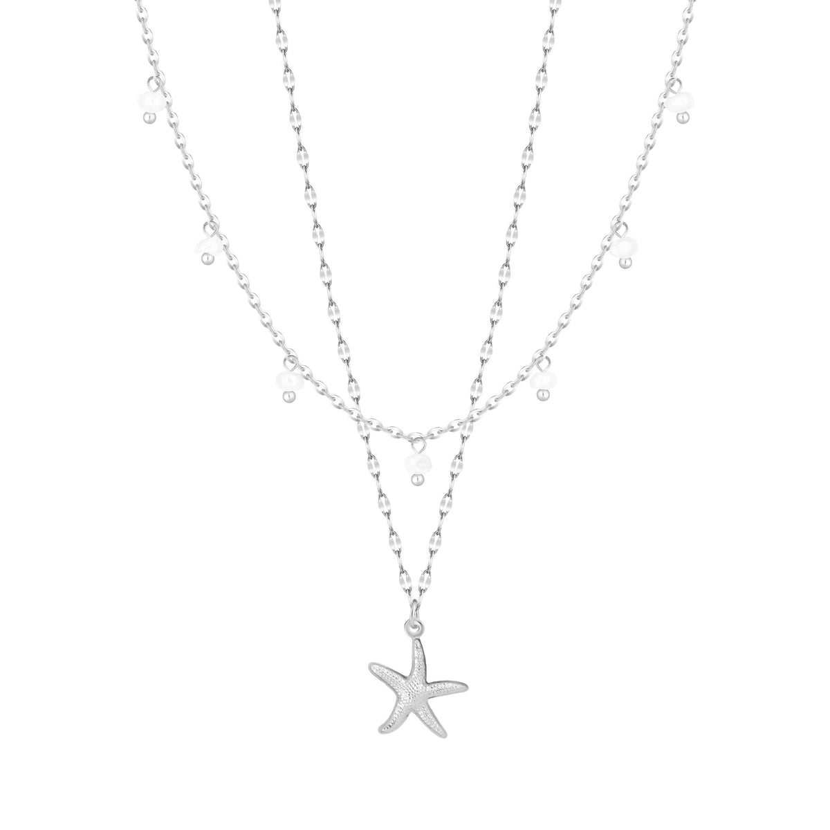 Bohomoon Stainless Steel Garcelle Pearl Layered Necklace