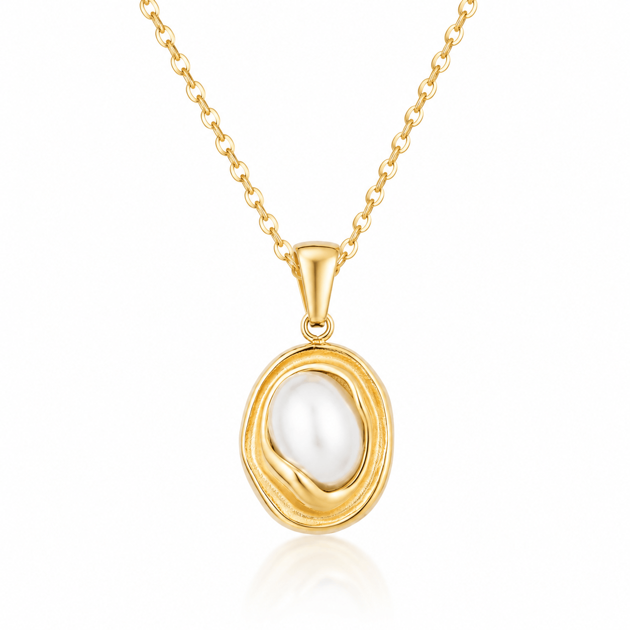 Bohomoon Stainless Steel Glacier Pearl Necklace