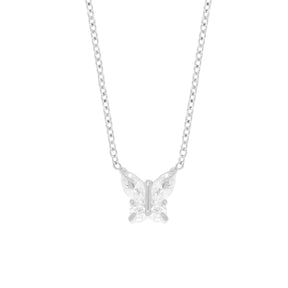 BohoMoon Stainless Steel Glimmer Butterfly Necklace Silver
