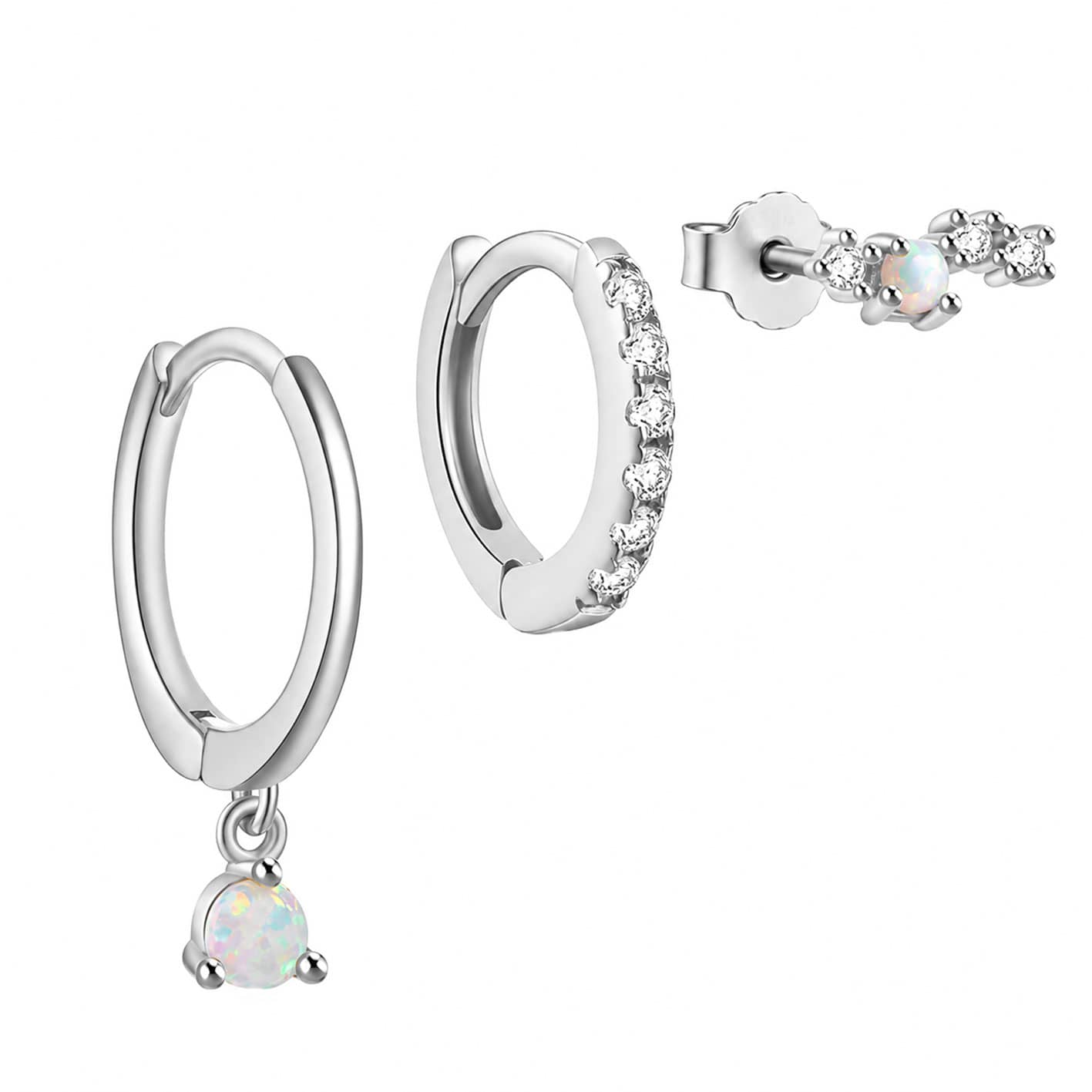 Bohomoon Stainless Steel Grace Opal Earring Set